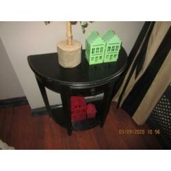 Zwarte Houten Sidetable/Wandtafel
