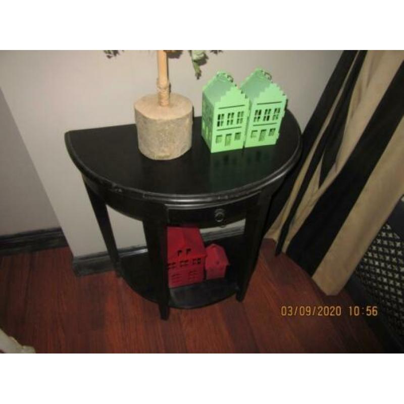 Zwarte Houten Sidetable/Wandtafel