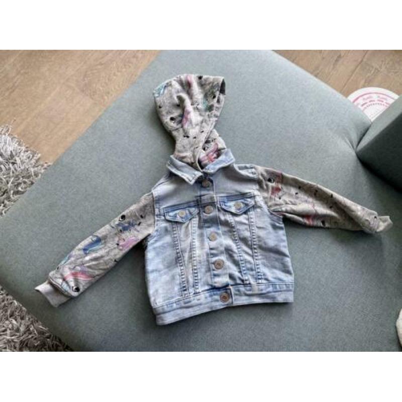Spijkerjas meisje, spijkerjas unicorn, kleding meisje