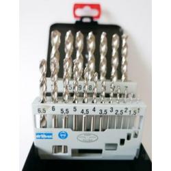 Set 19 HSS kobalt boren metaaalboren voor rvs gietijzer