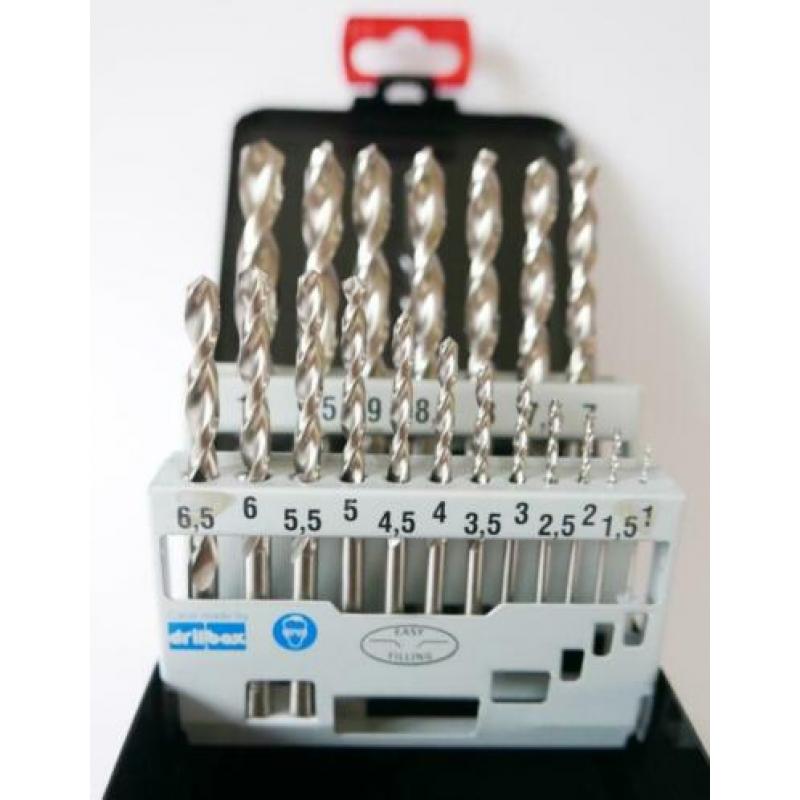 Set 19 HSS kobalt boren metaaalboren voor rvs gietijzer