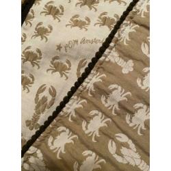 Pom amsterdam sjaal beige - zand krab - kreeft motief nieuw