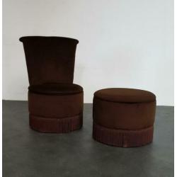 Vintage boudoir stoeltje