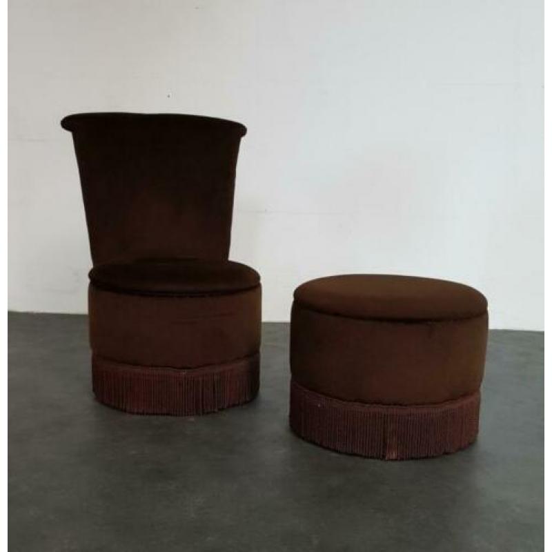 Vintage boudoir stoeltje