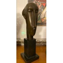 Amedeo Cl Modigliani(1884)In Brons gegoten"Vrouwenhoofd"Ges