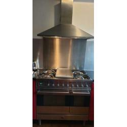 Boretti fornuis 90 cm en afzuigkap