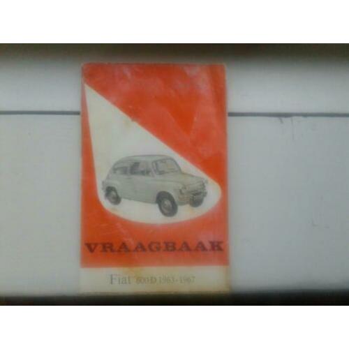 Vraagbaak Fiat 600D 1963-1967.