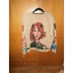 Leuk Zara sweatshirt mt M Art's Collection in goede staat