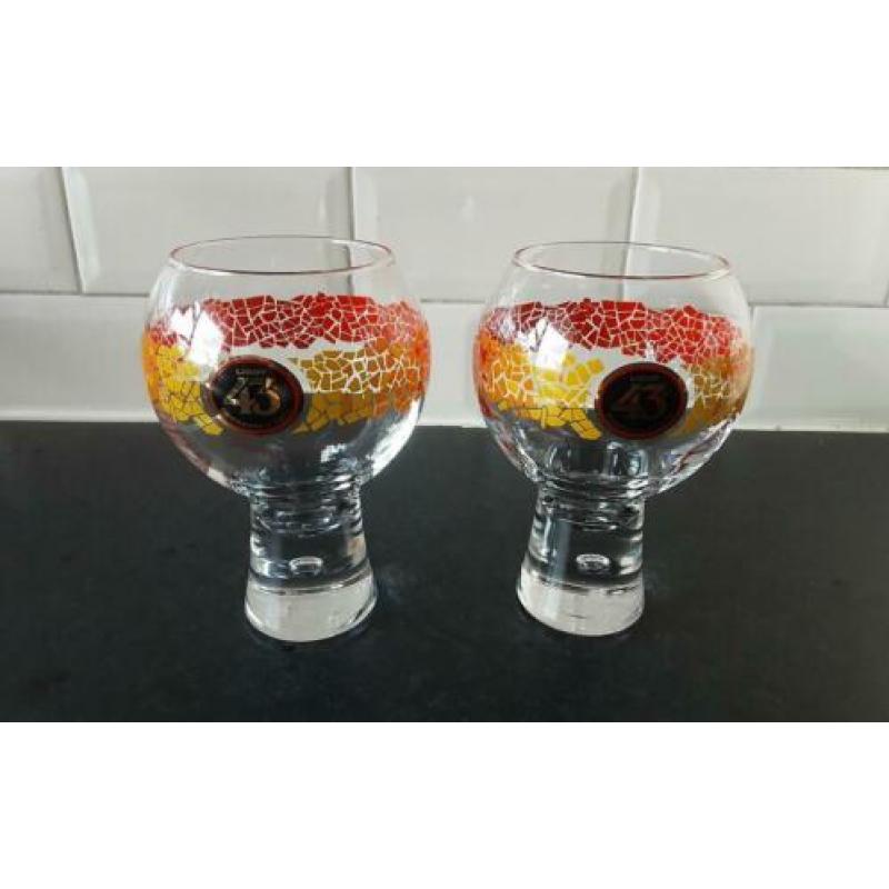 Licor 43 cuarenta y tres speciale glazen 2 stuks