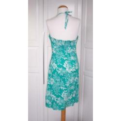 Mini Strand Jurk 36 38 Bauw/ Groen Wit i.z.g.s. ( Jool )
