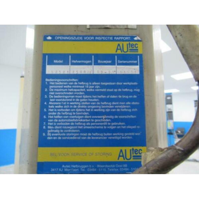 Autec hefbrug 2500 kg hefvermogen