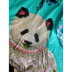 1 persoons overtrek en kussensloop panda, incl hoeslaken