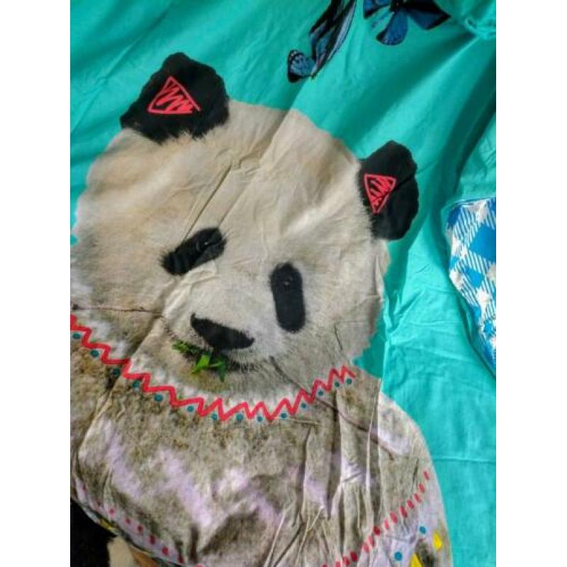 1 persoons overtrek en kussensloop panda, incl hoeslaken