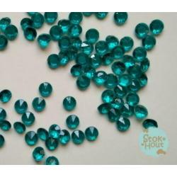Mooie decoratie diamanten turquoise, 100st | Stokhout 66