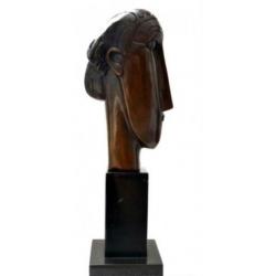 Amedeo Cl Modigliani(1884)In Brons gegoten"Vrouwenhoofd"Ges