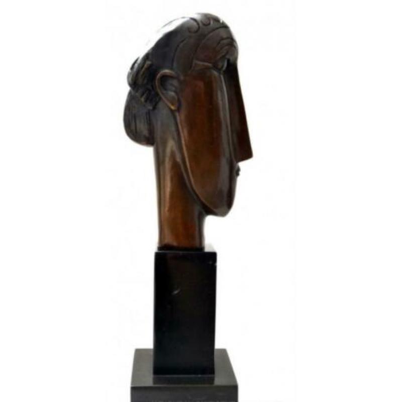 Amedeo Cl Modigliani(1884)In Brons gegoten"Vrouwenhoofd"Ges