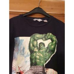 Leuk zwart kindershirt met de Hulk van Marvel H&M maat
