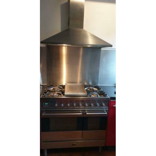 Boretti fornuis 90 cm en afzuigkap
