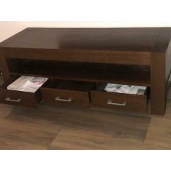 Salontafel + tv-kast van kersenhout