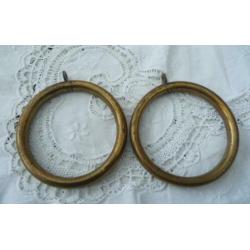 23 Antieke grote koperen ringen Gordijn ringen