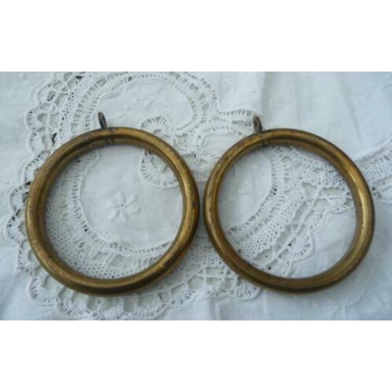 23 Antieke grote koperen ringen Gordijn ringen