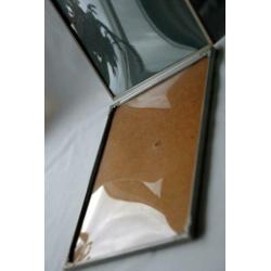 Oud Fotolijstjes 2x met bol glas