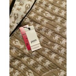 Pom amsterdam sjaal beige - zand krab - kreeft motief nieuw