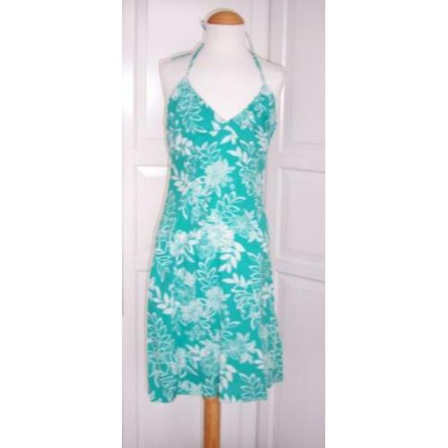 Mini Strand Jurk 36 38 Bauw/ Groen Wit i.z.g.s. ( Jool )
