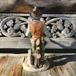 Capodimonte capo di monte jager met geweer en hond, jacht