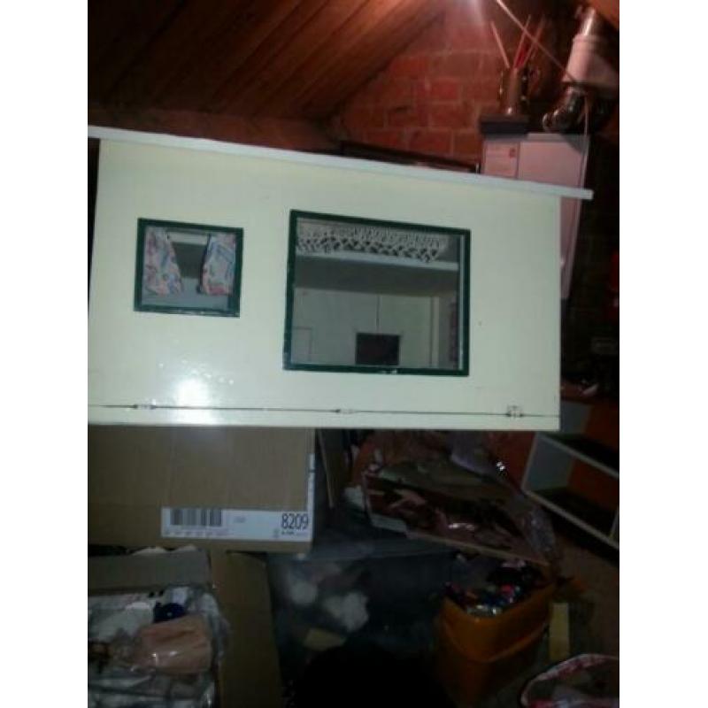 groot poppenhuis met verlichting vintage