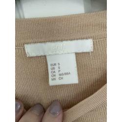 H&M top met flare mouwen camel kleur bruin maat s!