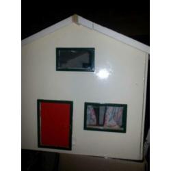 groot poppenhuis met verlichting vintage