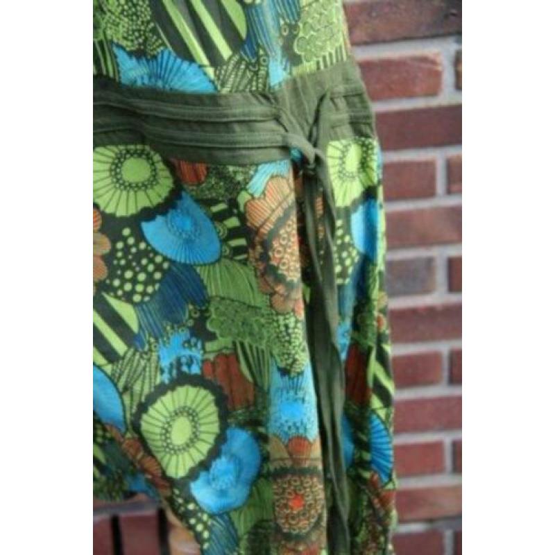 Jurk kaki/ lime Filosophie mt L/XL