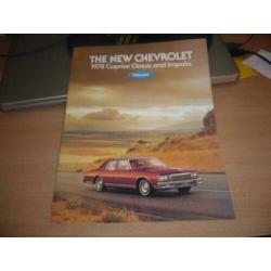 USA Folder CHEVROLET Caprice Classic and Impala modellen 78