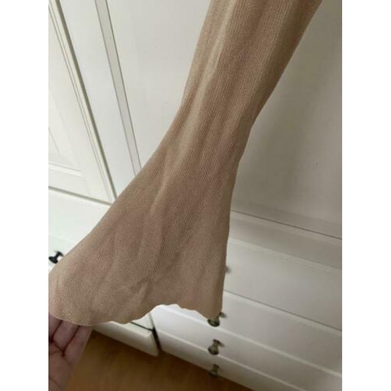 H&M top met flare mouwen camel kleur bruin maat s!
