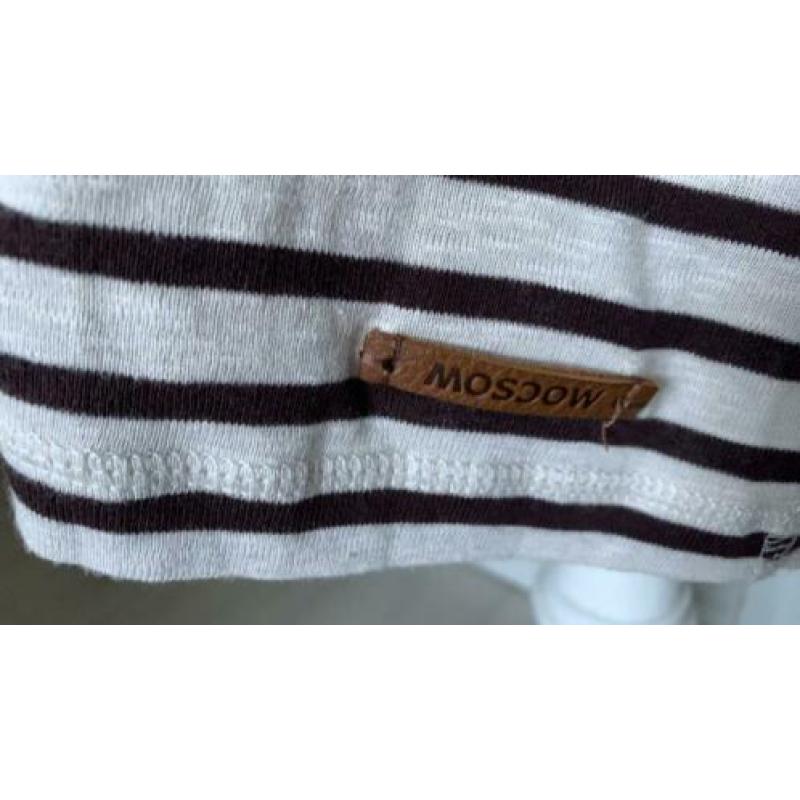 Moscow jurk/tuniek bruin-beige streep maat m