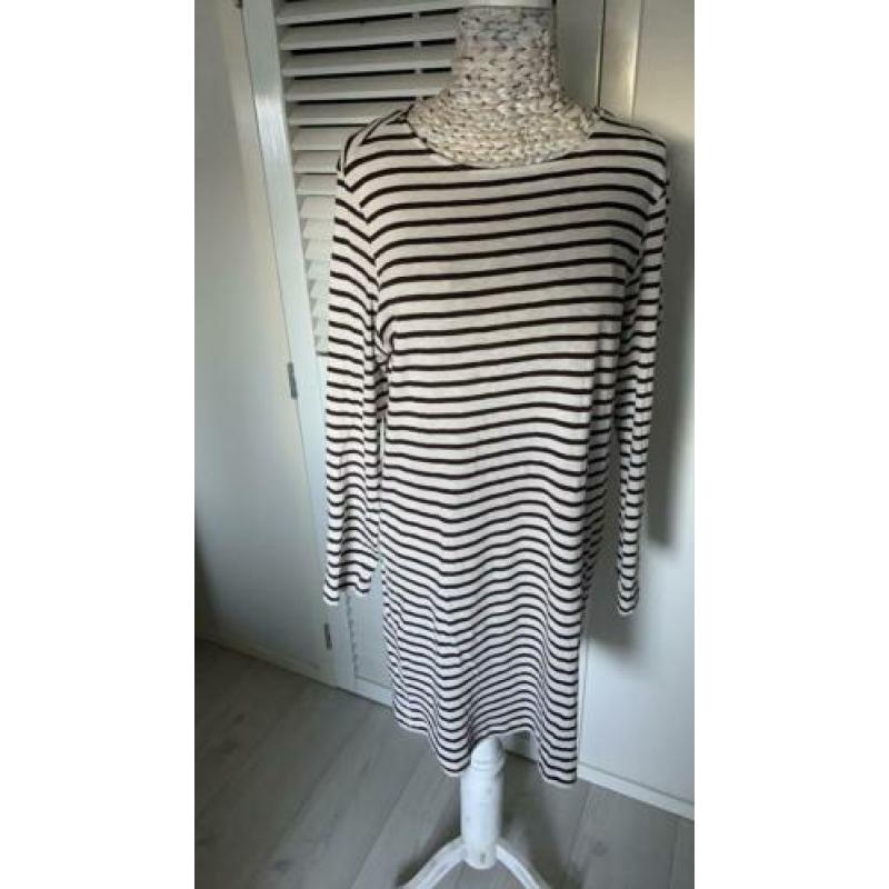 Moscow jurk/tuniek bruin-beige streep maat m