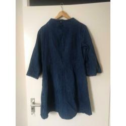 Mooie donker blauwe Vanilia denim jurk maat 44 .