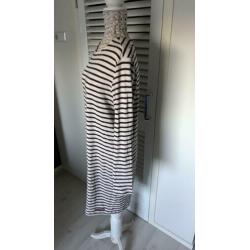 Moscow jurk/tuniek bruin-beige streep maat m