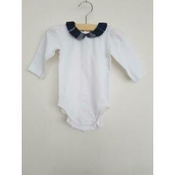 Burberry Baby romper blauwe kraag 62
