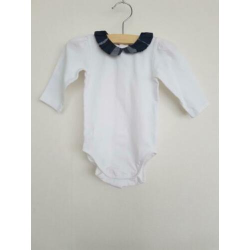 Burberry Baby romper blauwe kraag 62
