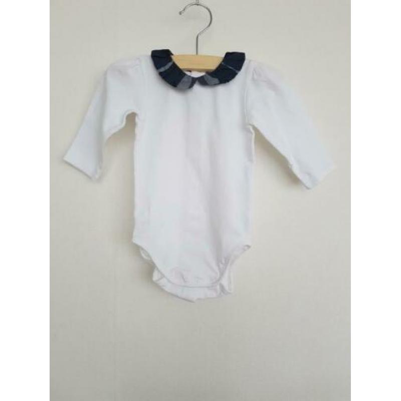 Burberry Baby romper blauwe kraag 62