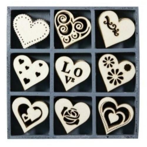 houten bakjes met maar liefst 45 stuks houten figuurtjes