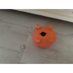 te koop oranje stenen spaarpot 16 x 15 x 14 cm