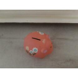 te koop oranje stenen spaarpot 16 x 15 x 14 cm