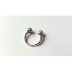 Zilveren ring met strass - 925 zilver