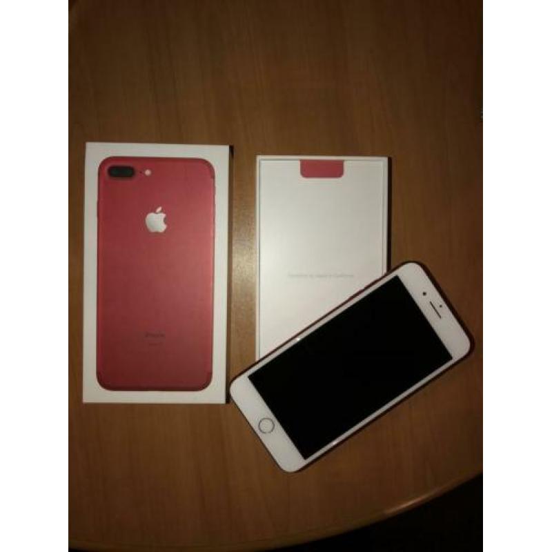 iPhone 7 Plus 128 gb Rood gratis Swarovski hoesje