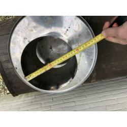 Kachelpijp rond 20cm met afdekkap binnenmaat 15cm g