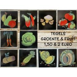 Tegeltjes - groente & fruit - 1,50 & 2,00