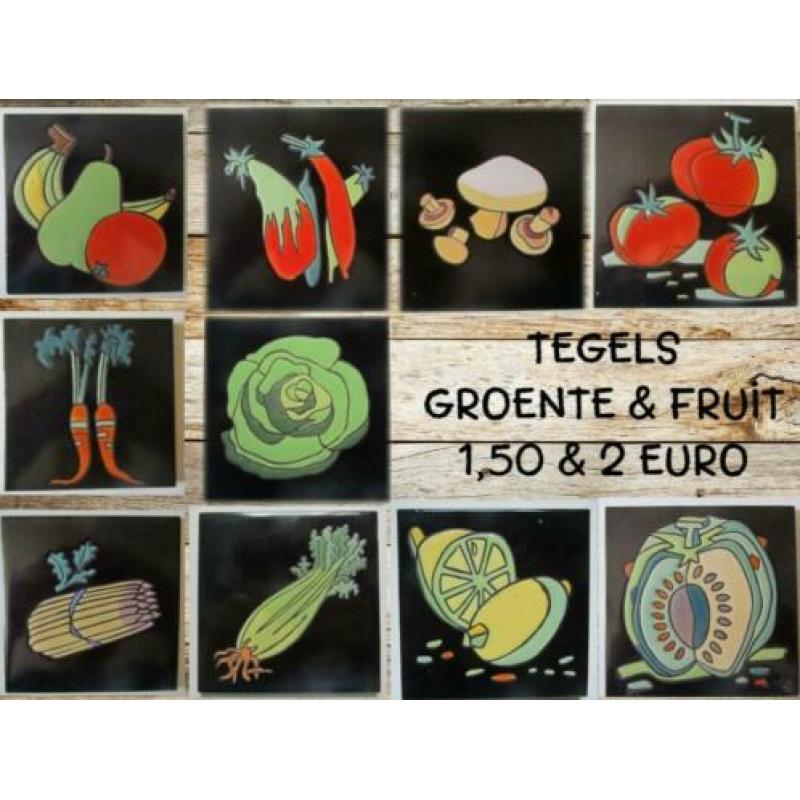 Tegeltjes - groente & fruit - 1,50 & 2,00